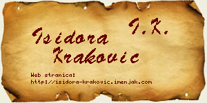 Isidora Kraković vizit kartica